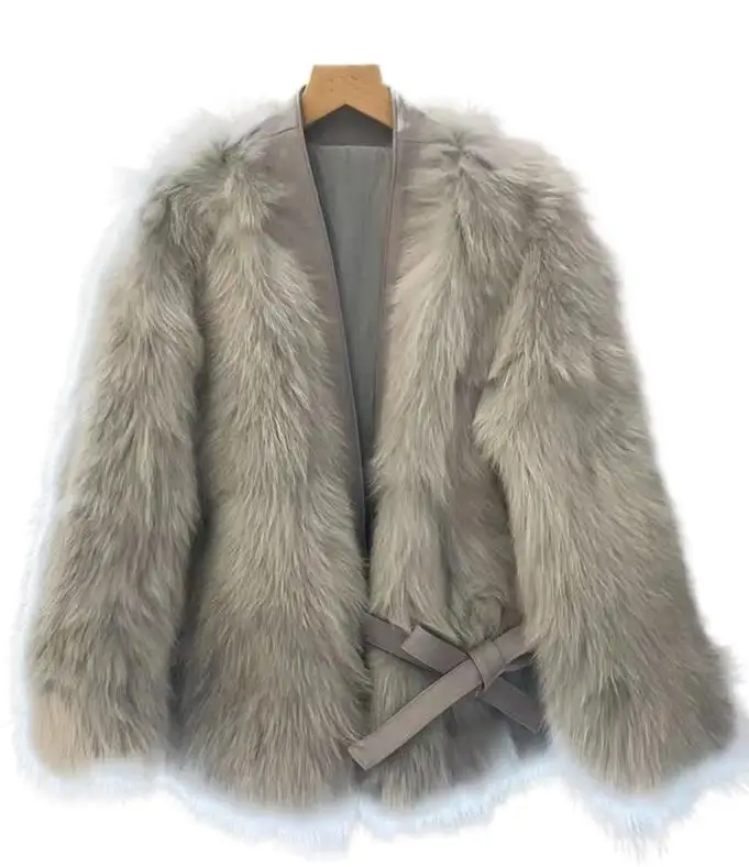 

Versatile Fashion Faux Fox Fur Fur Coat Winter New 021