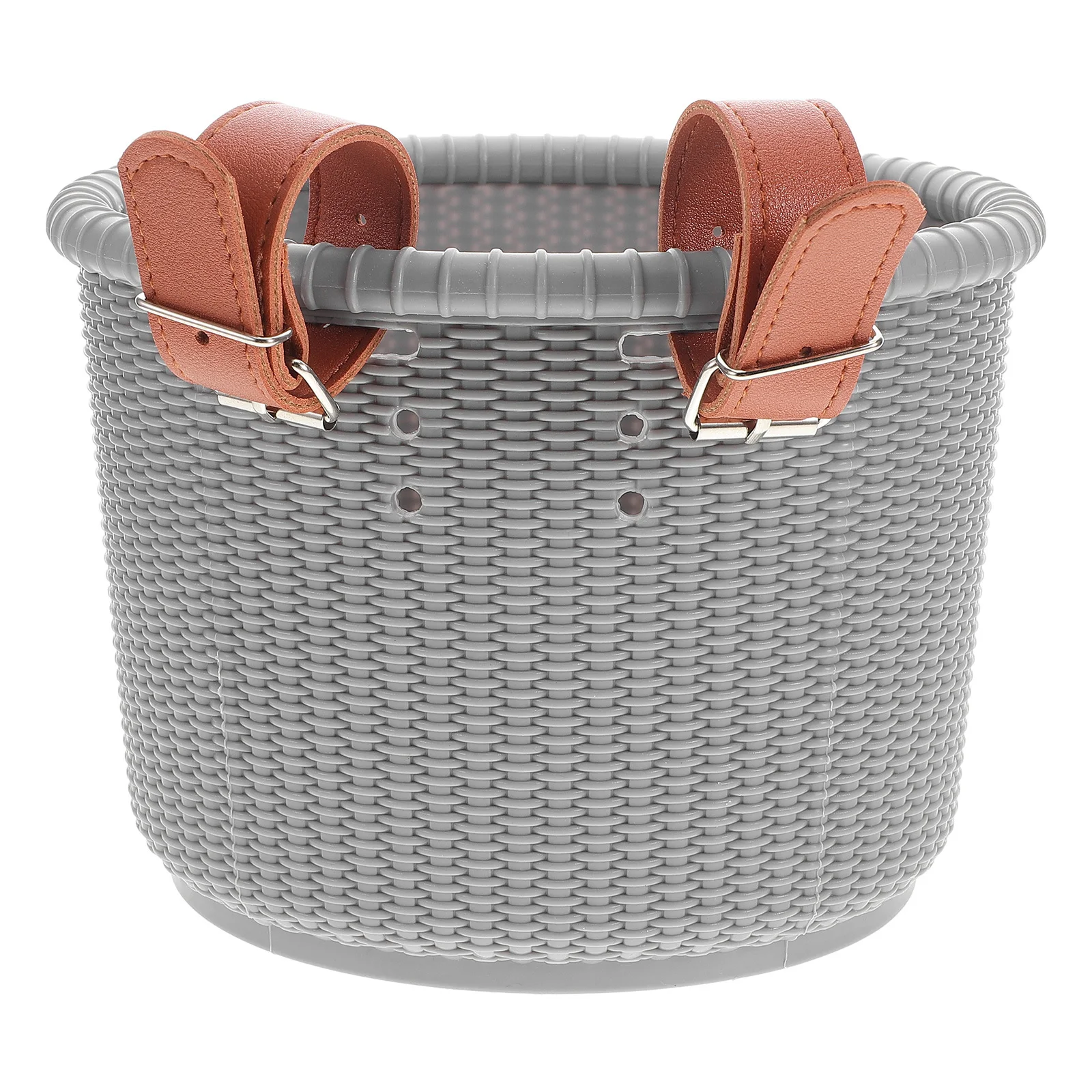 

Bike Plastic Basket Kids Bicycle Front Basket Thickened Durable Strap Detachable Scooter Front Storage Outdoor Accessory