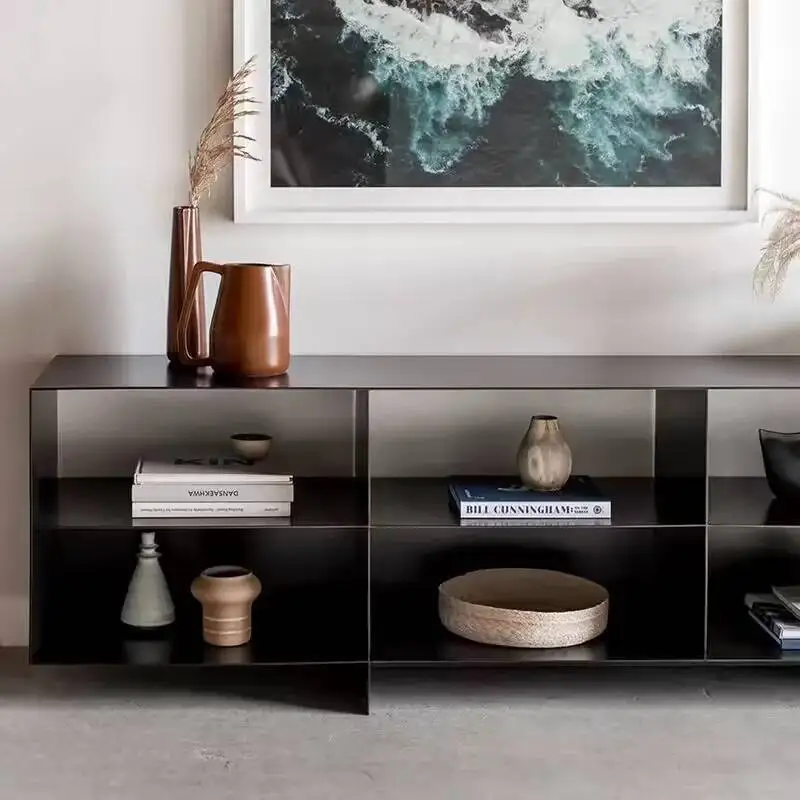 Italian Unique Tv Stand Minimalist Modern Metal Legs Glam Tv Stand Simple Industrial Mueble Para Televisor Room Furniture image 4