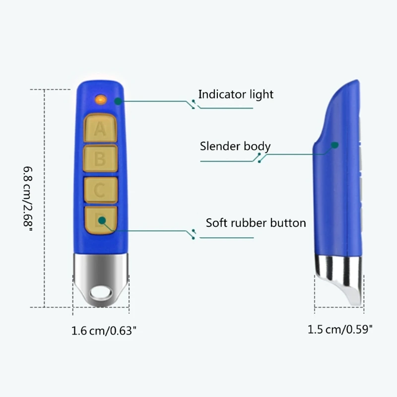 Mando a distancia inalámbrico, duplicador puerta garaje eléctrica, clonación copia 4 botones