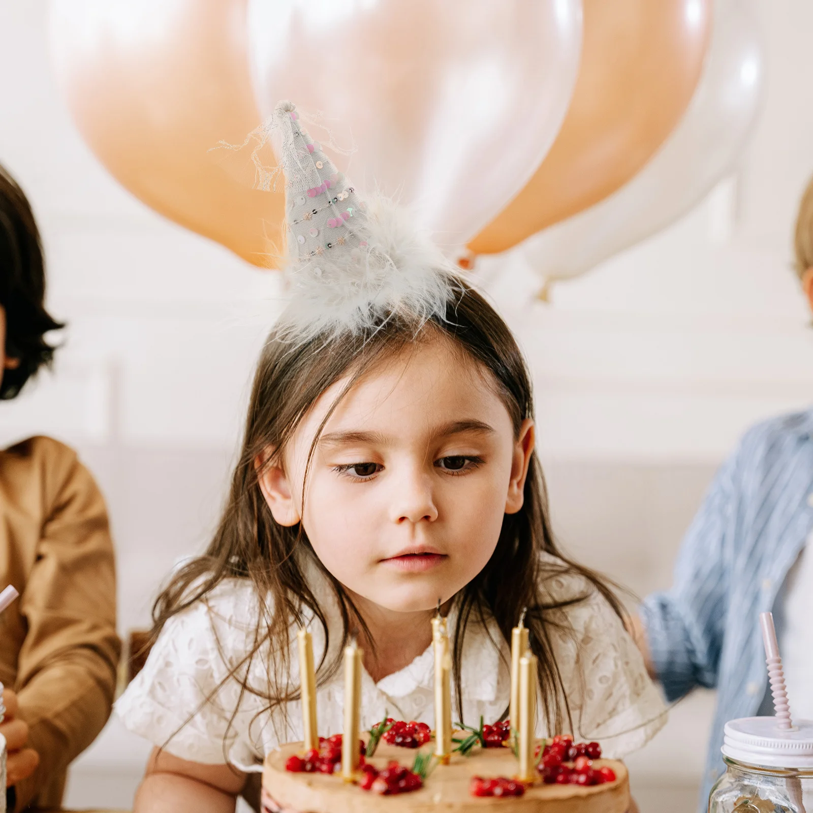 

Birthday Cone Hat Hair Clip Little Girls Cute Glitter Hairpin Party Accessory Birthday Dance Carnival Fancy Hair Clip