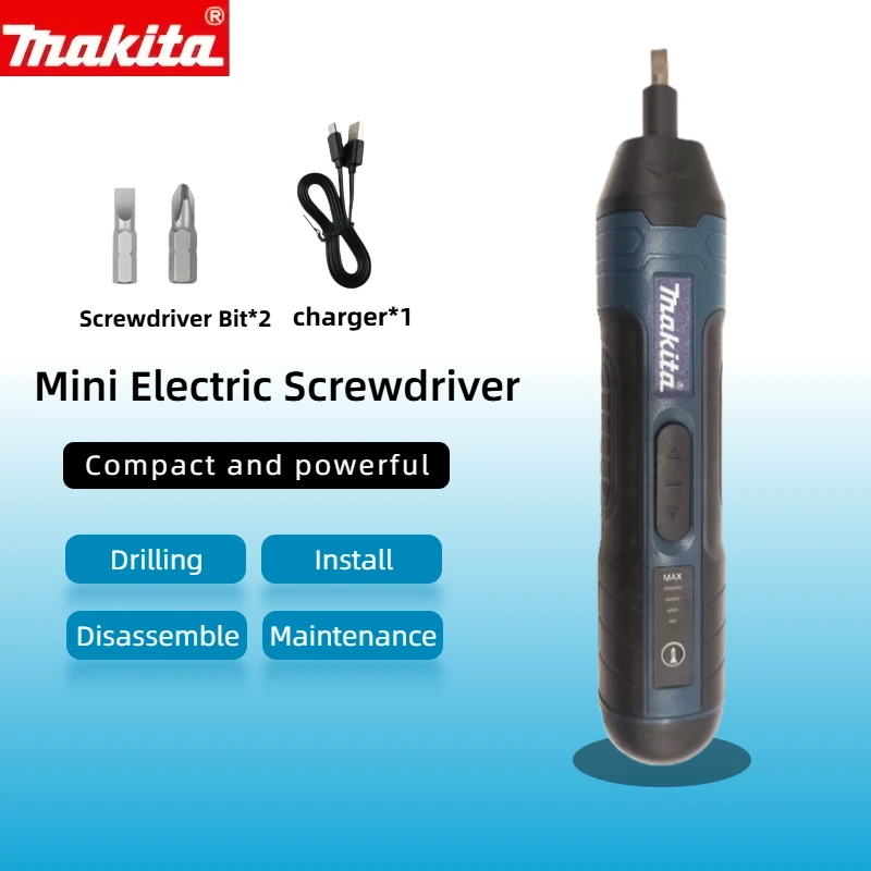 

Makita Cordless Electric Screwdriver 1300mah Rechargeable Adjustment Power Drill Multi-function Disassembly Torque Repair Tools