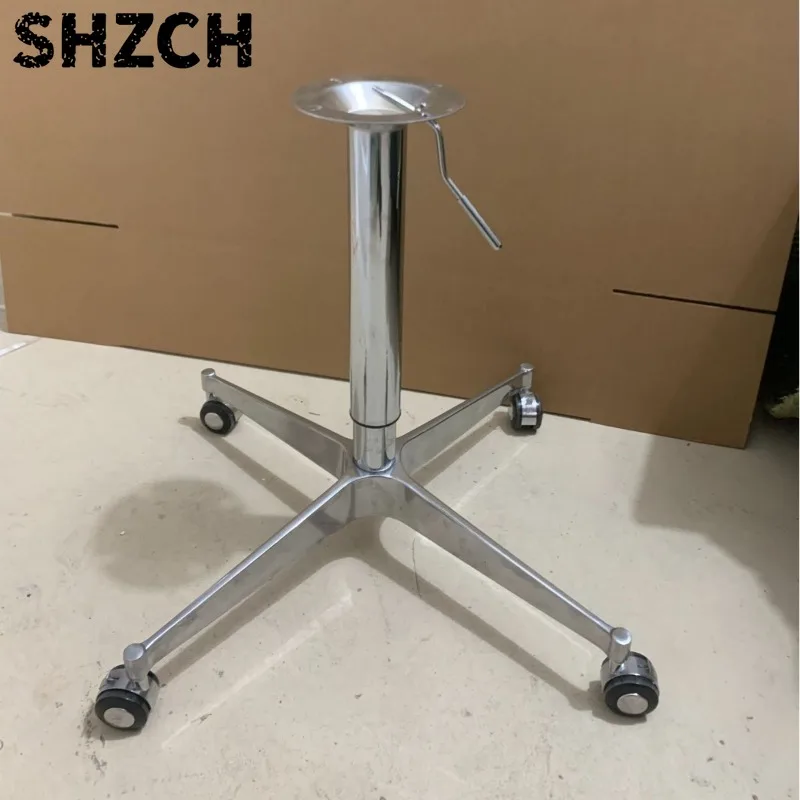 Adjustable Desk Legs Cross-Shaped Metal Base with Caster Height-Adjustable Office Table Frame Stable load-bearing Furniture Legs