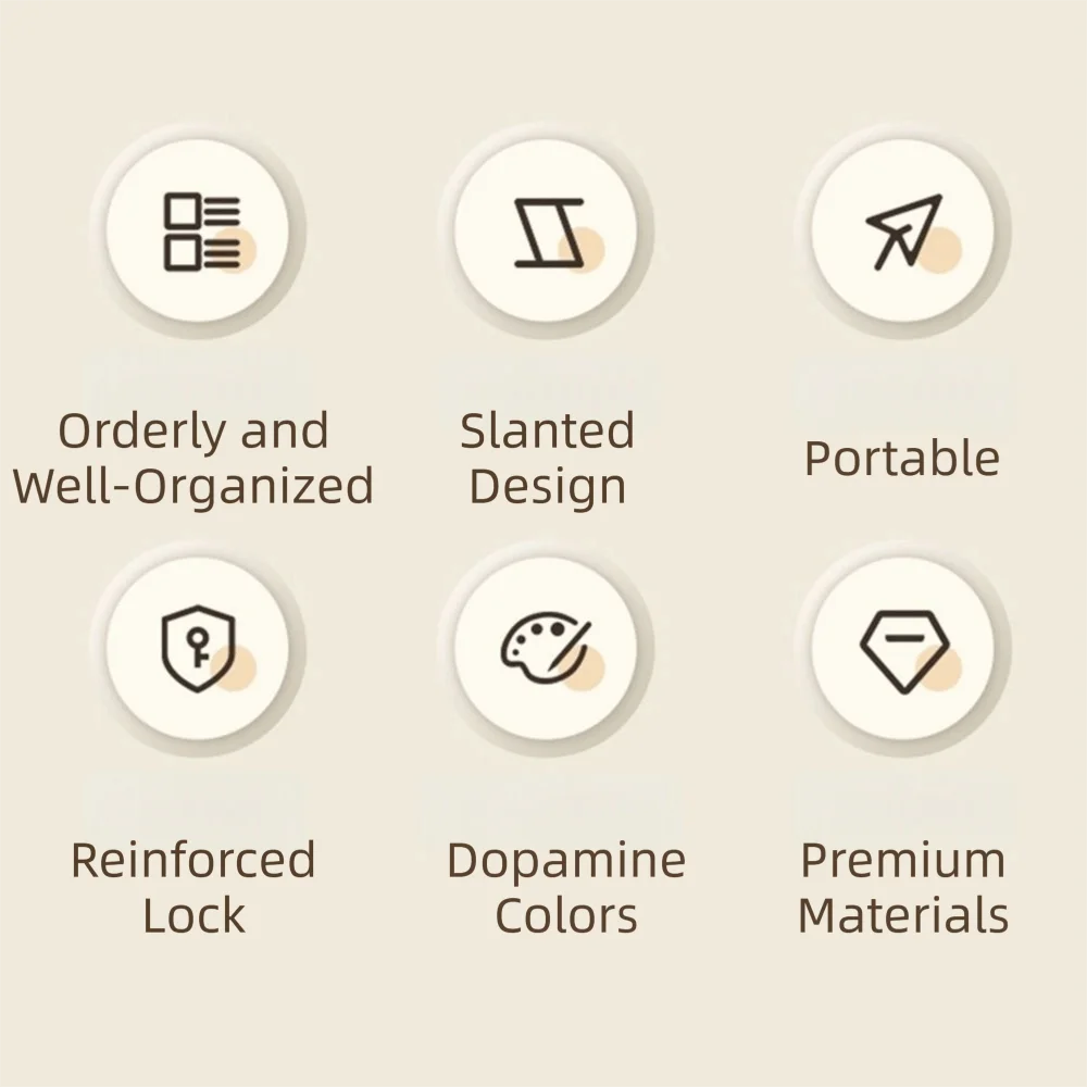 

Creative Desktop Slanting Organizer Cartoon Simple Slanted Pen Holder Solid Color Angled Design Cosmetics Storage Box Household