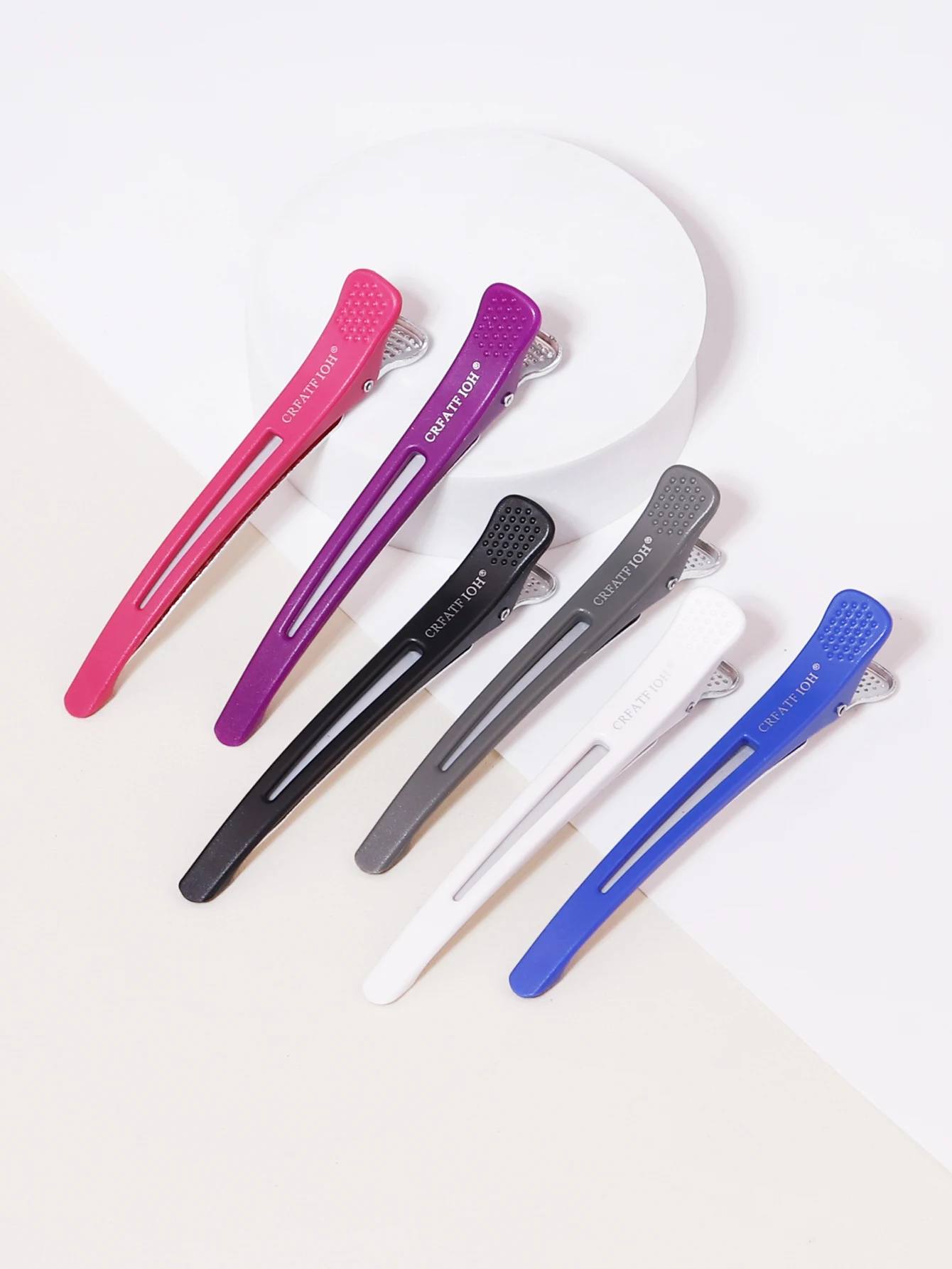 6 قطع من مشابك الشعر البلاستيكية غير اللامعة بدون خياطة لتصفيف الشعر وتصفيف ثابت ومشابك تصفيف نسائية احترافية خاصة للشعر المستعار الحقيقي #1