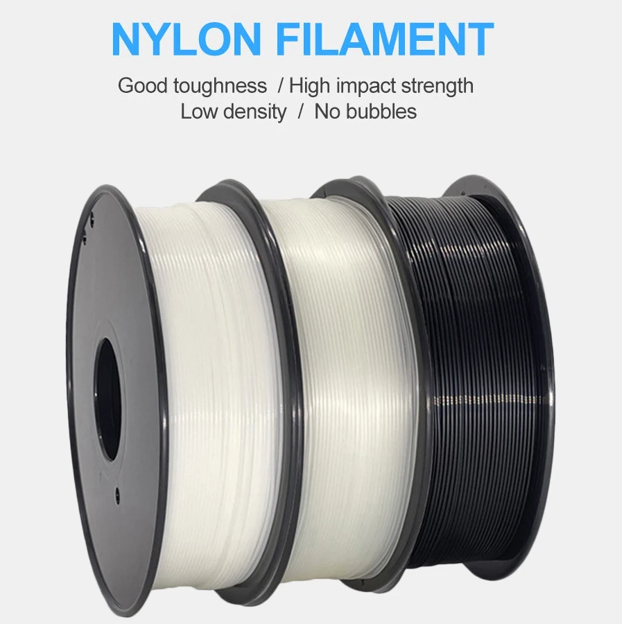 3D Printer Filament Nylon PA6 Filament 1.75mm Nylon Clear 250g 1kg 3d Print Filament High Strength Durability Heat Resistance