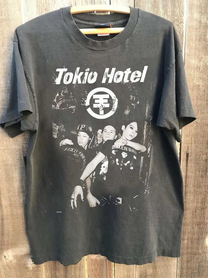 Assinaturas vintage do hotel Tokio, camiseta de música vintage Ha0946
