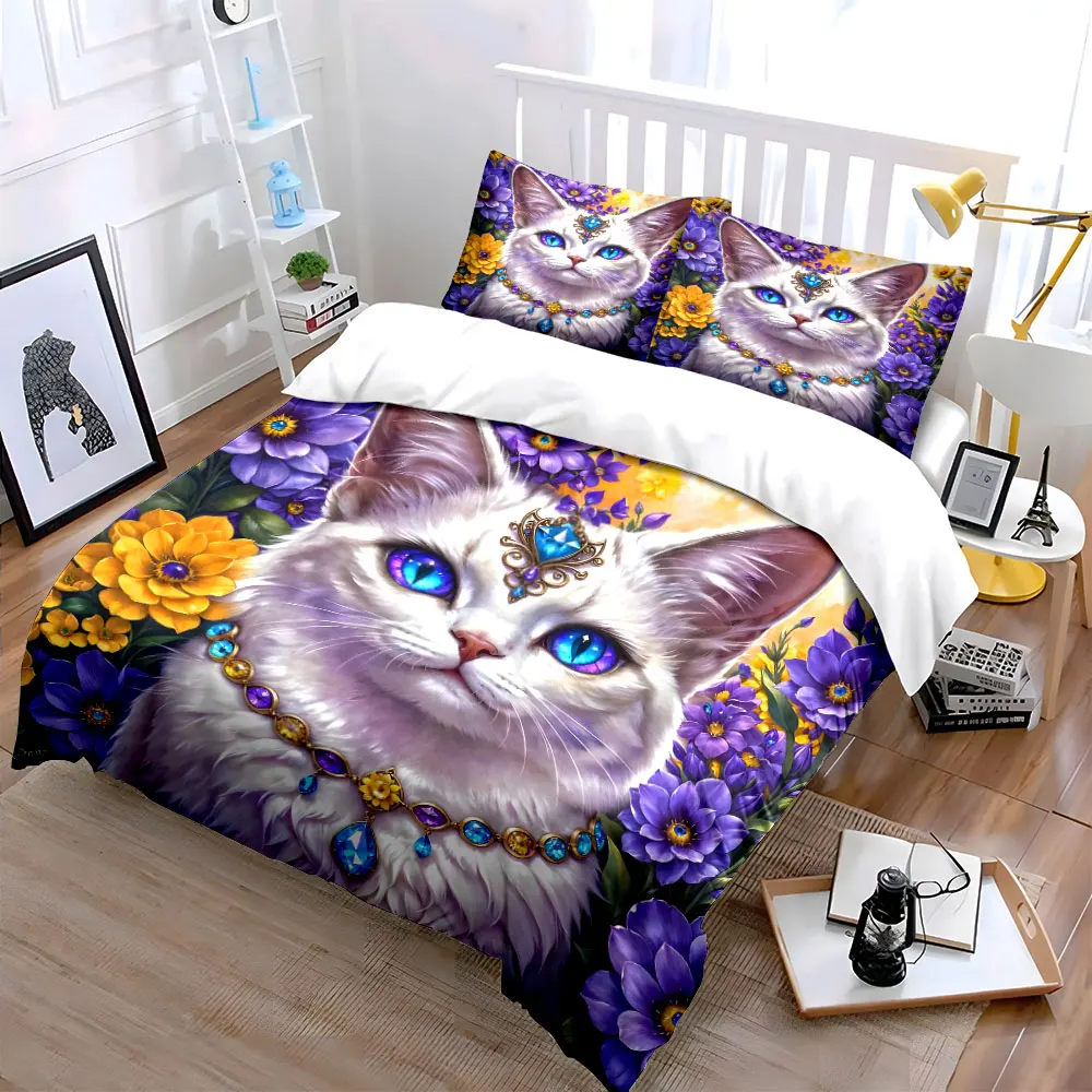 

Floral Jewelry Theme with Elegance Exquisite three-piece bedding set gift for kids and adults