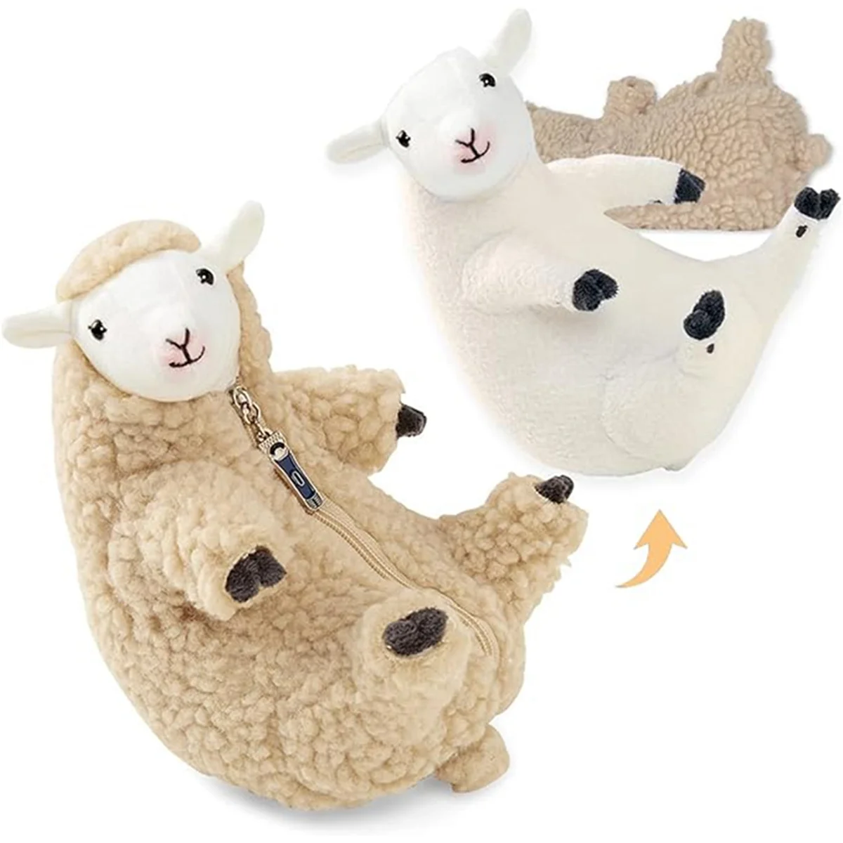 Knuffels, geschoren schaap, grappig lam knuffeldier, schattige knuffel, slapende huisdier Buddy, beste verjaardagscadeaus voor tieners