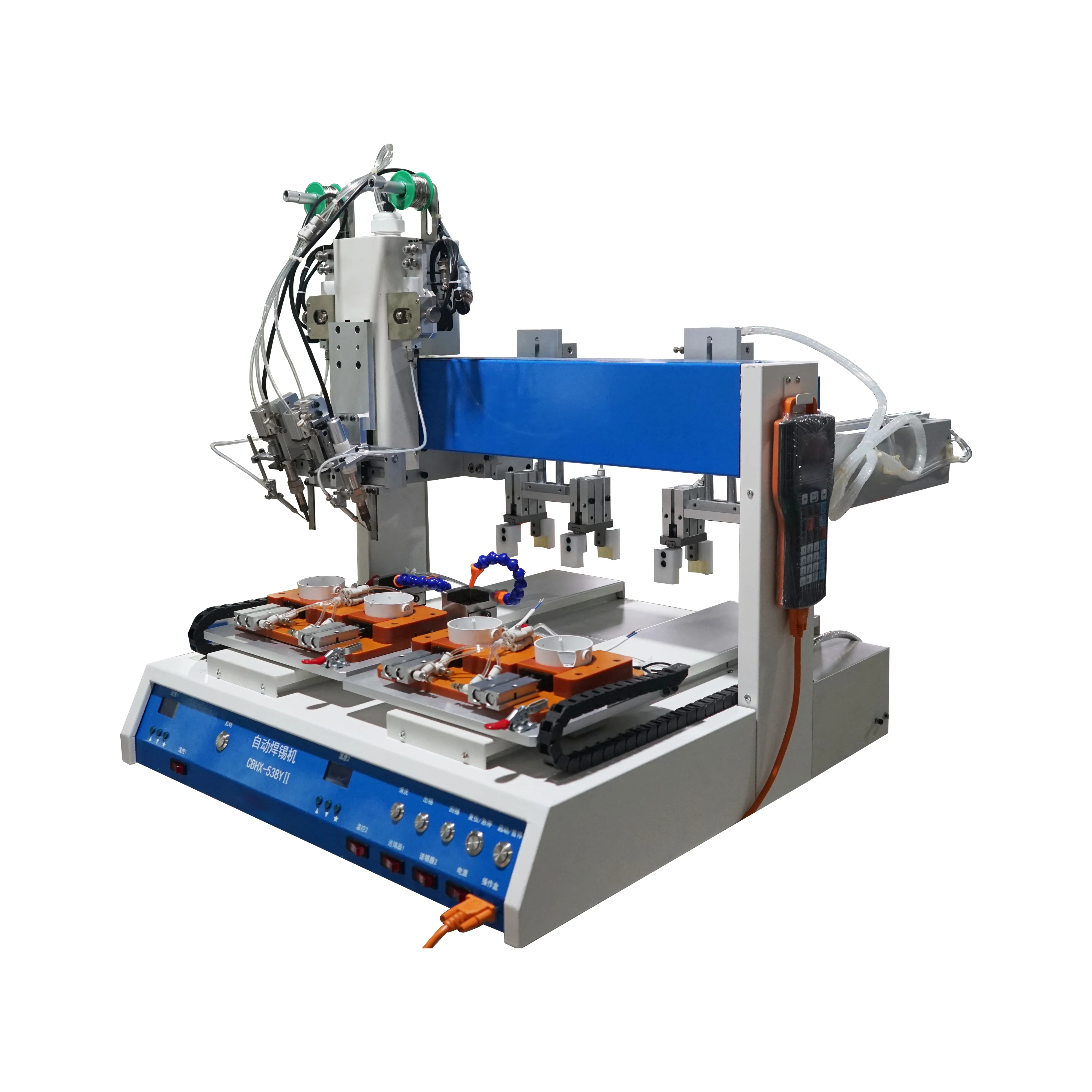 Tin auto solder double work platform  Automatic Soldering Machine With Manipulator  auto solder machine