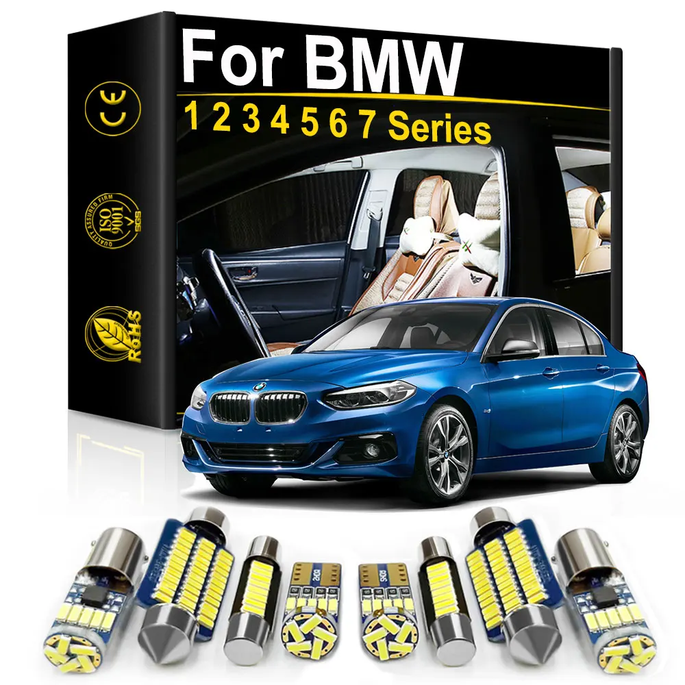 For BMW E87 E81 F20 E36 E46 E90 E91 E92 E93 F30 E39 E60 E61 F10 F11 E38 E65 E66 328i Car Interior LED Light Canbus Indoor Bulbs