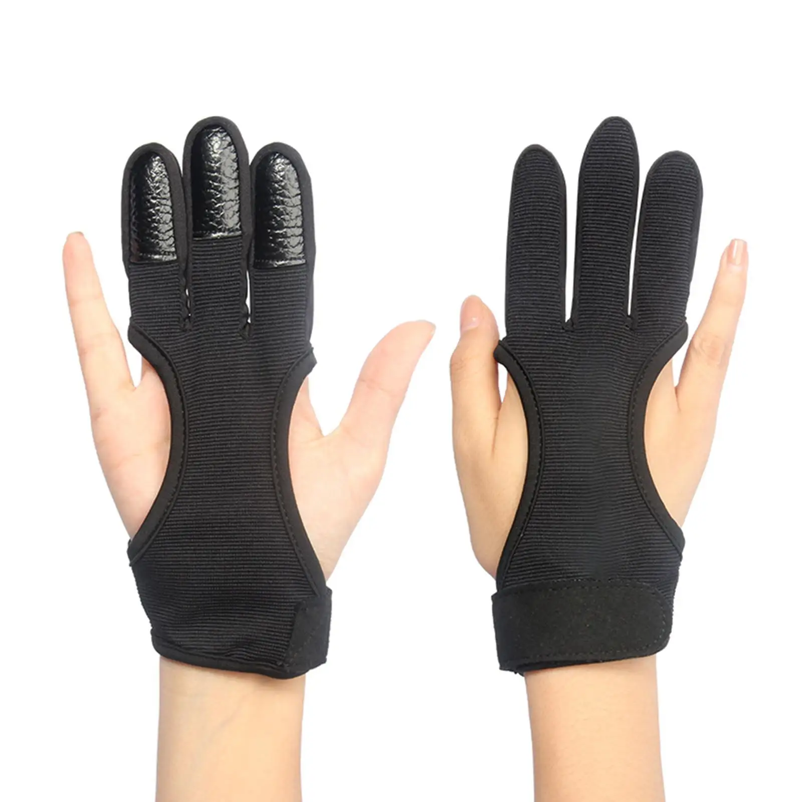 Archery Glove Nonslip Padded Tips for Grip Stability for Recurve Compound Bow Finger Protector for Men Women Archery Practice