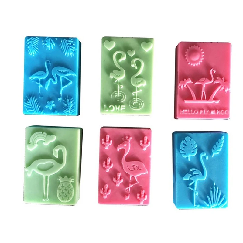 Tropical Hawaiian Silicone Soap Mold Flamingo Palm Leaf Pineapple Cactus Plant Craft Art Tool Handmade Bath Bomb Making Supplies