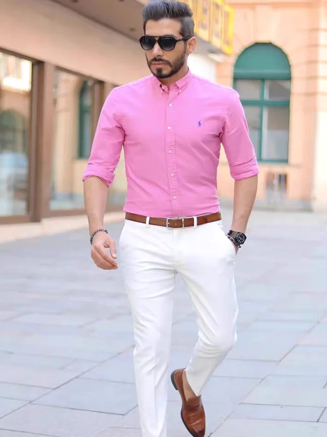 

Slim Fit Men's Suit Pants Non-iron Small Foot Casual Westwear Trousers Trendy mid Low Waist Four Seasons Basic Color