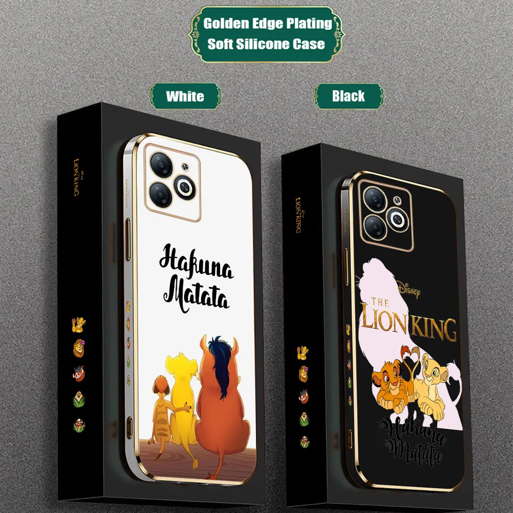 Disney The Lion King HAKUNA MATATA Phone Case For infinix NOTE 40 30 12 VIP 12I 11 11S 10 Pro 8 8I Smart 8 7 5 4 Plating Cover