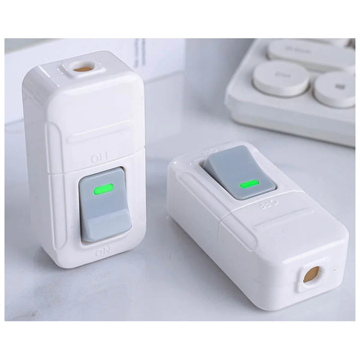 A002 Boat Shape Switch Small Rocker Button Wiring Switch White Hand Pinch Bedside Small Appliance Push Button White Switch