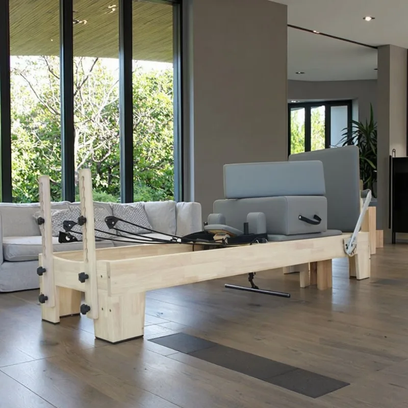 YTYIN Factory Customized High Quality Eco-Friendly Oak Wood Pilates Reformer Machine Pilates For Home Gym Training