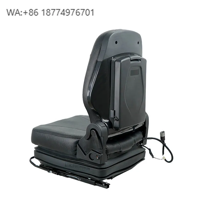 

Black PVC Foldable Backrest Adjustable Construction Forklift Truck Seat Mechanical Suspension Cushioning Seat