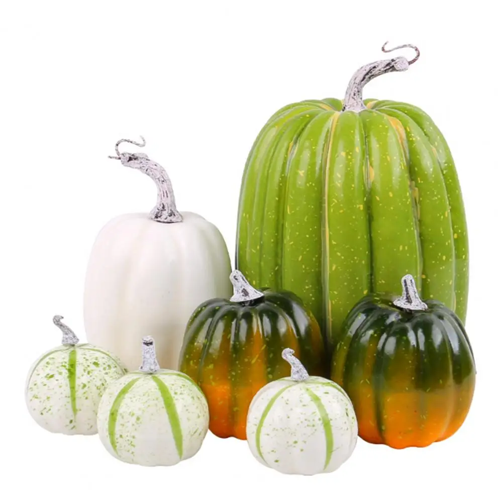 Veelzijdige Pompoen Decor Herfst Oogst Decor Set Kunstmatige Pompoenen Voor Boerderij Middelpunt Halloween Decoreren Faux Plastic