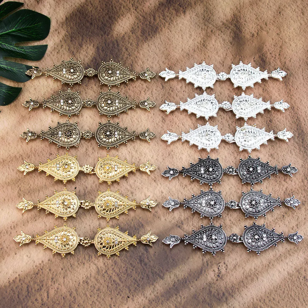Sunspicems Chic Turkish Caucasus Breastplate Chest Bibs for Women Kazakh Body Jewelry Wedding Dress Accessories Embossed Pattern