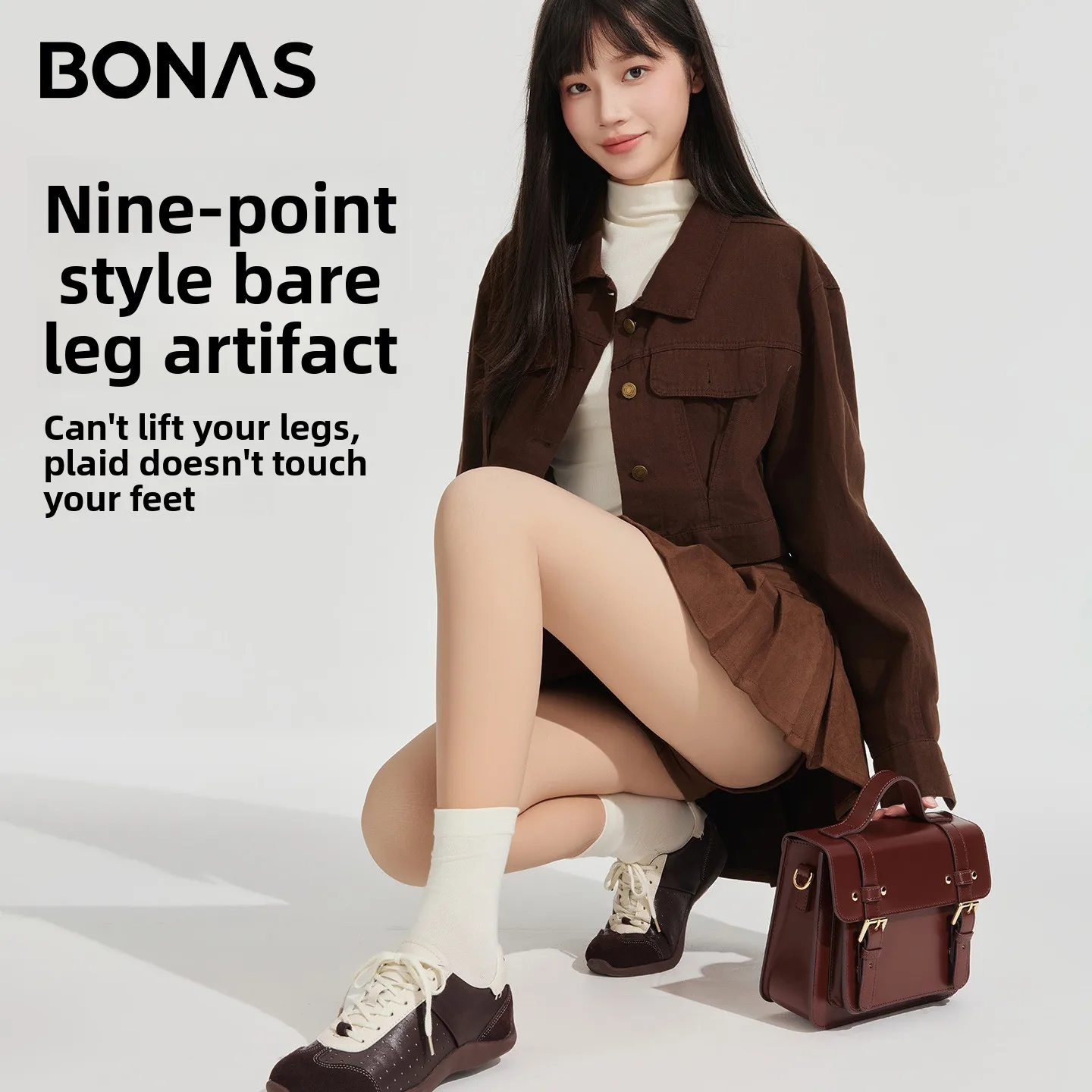 9/10 Length Water Glow Bare Leg Artifact Fall Winter Skin Tone Double Layer Sheer Fleece Thick Warm Tights Pantyhose Leggings
