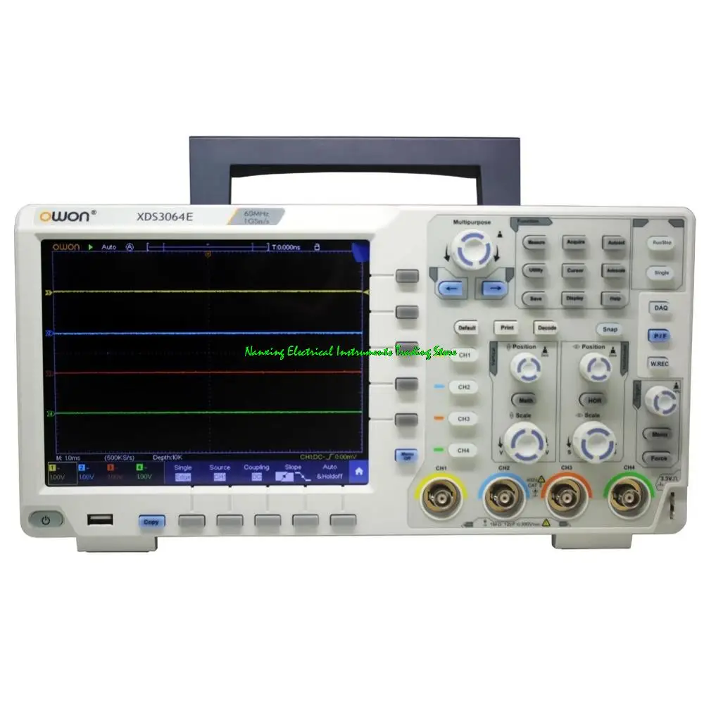 OWON XDS3064E/ XDS3104E/XDS3202E/XDS3064AE/ XDS3104AE/XDS3204AE 60M/100M/200MHz 4/2 CH Touchscreen  Digital Oscilloscope