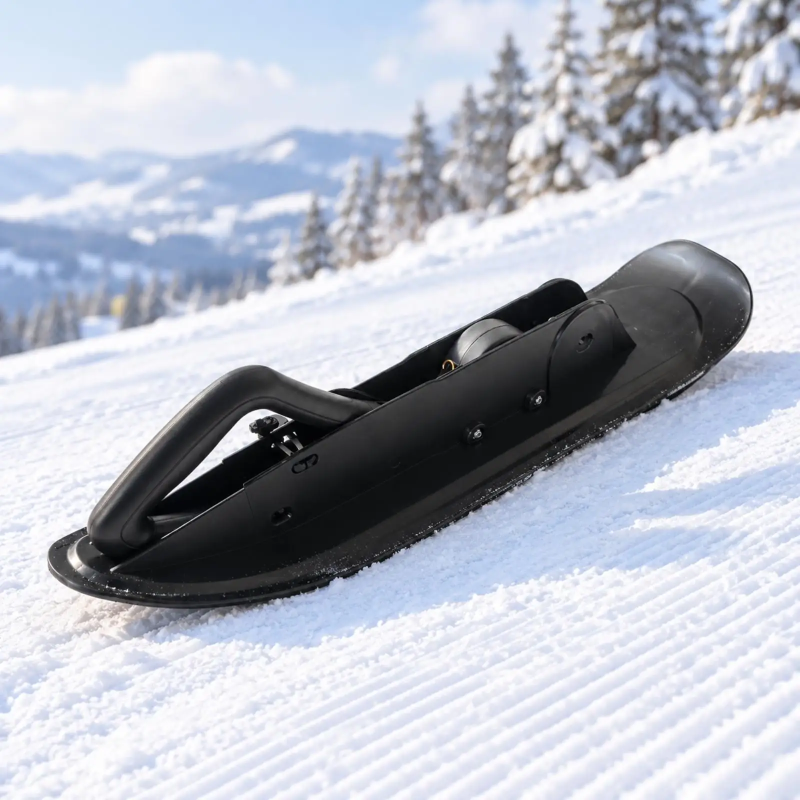 Front Snow Sled Board Wear-Resistant Snow Sled with Pull Rope and Handles Long-Lasting Thickened for Families