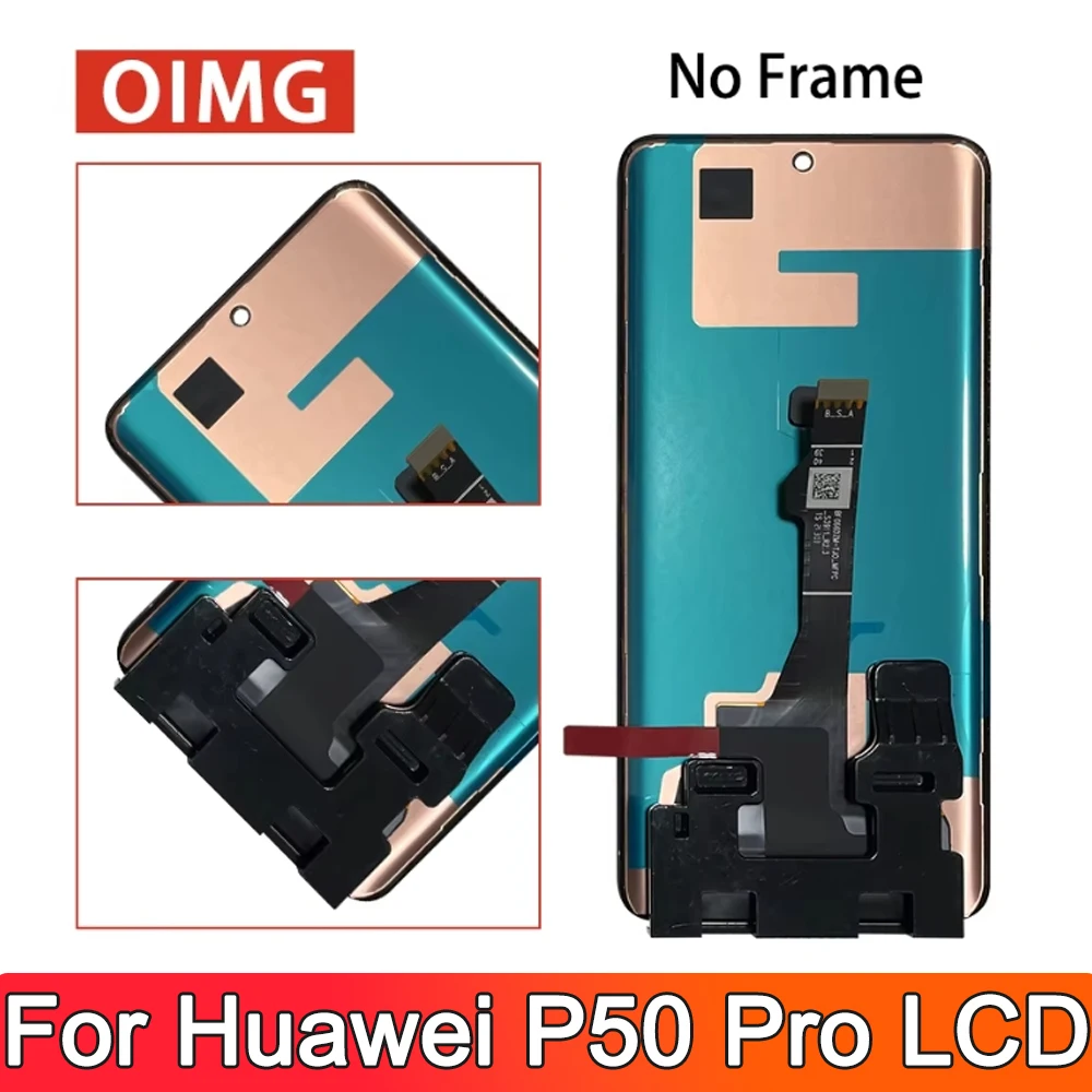 6.6\'\'For HUAWEI P50 Pro For P50Pro JAD-AL50 JAD-LX9 JAD-AL00 LCD Display Touch Screen Digitizer Assembly Replacement