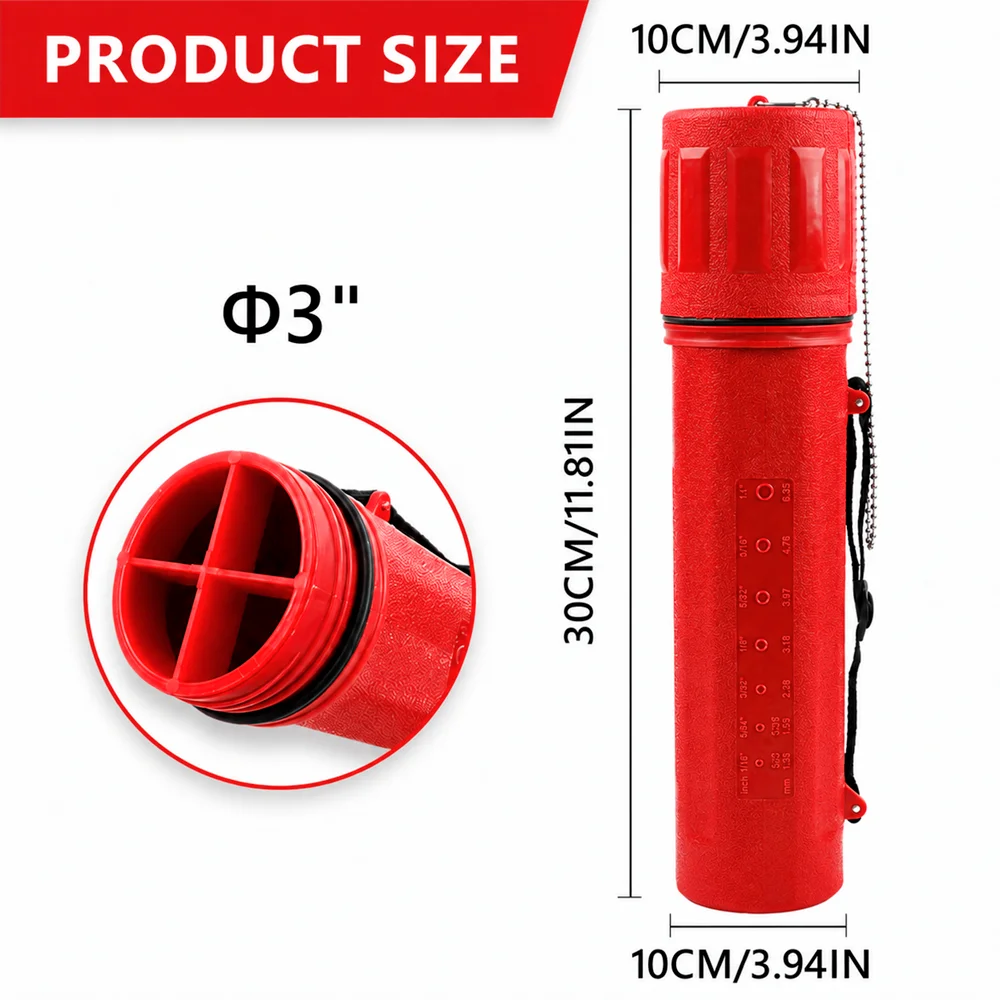 35CM Welding Rod Storage Space-Saving Tube Electrode Rod Storage Tool Holds Removable Internal Dividers Electrode Protection Box