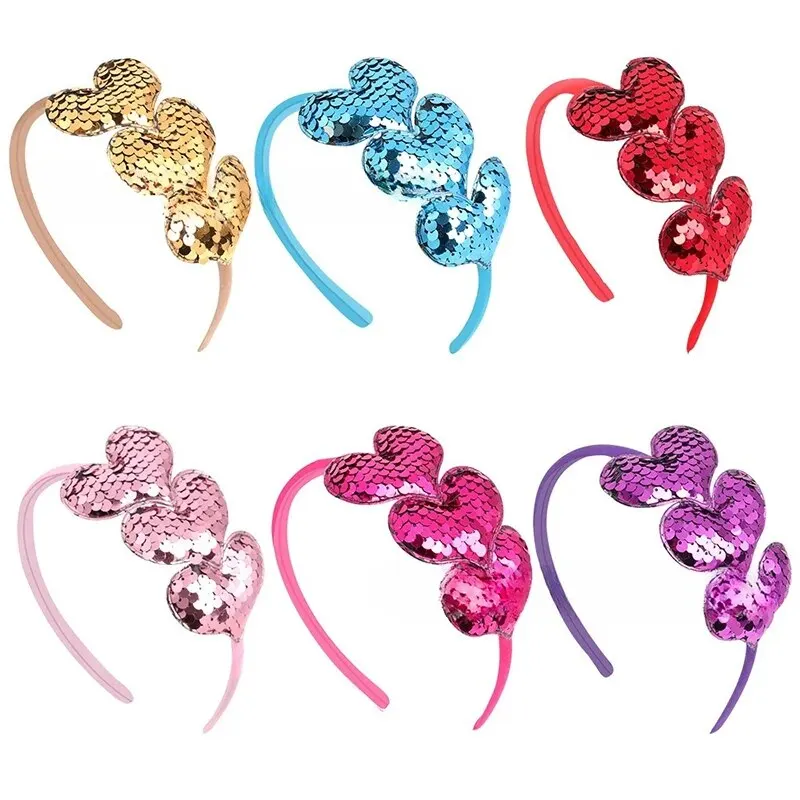 Colorful Heart-shaped Baby Headband Simple Fashionable Girl Hair Accessories