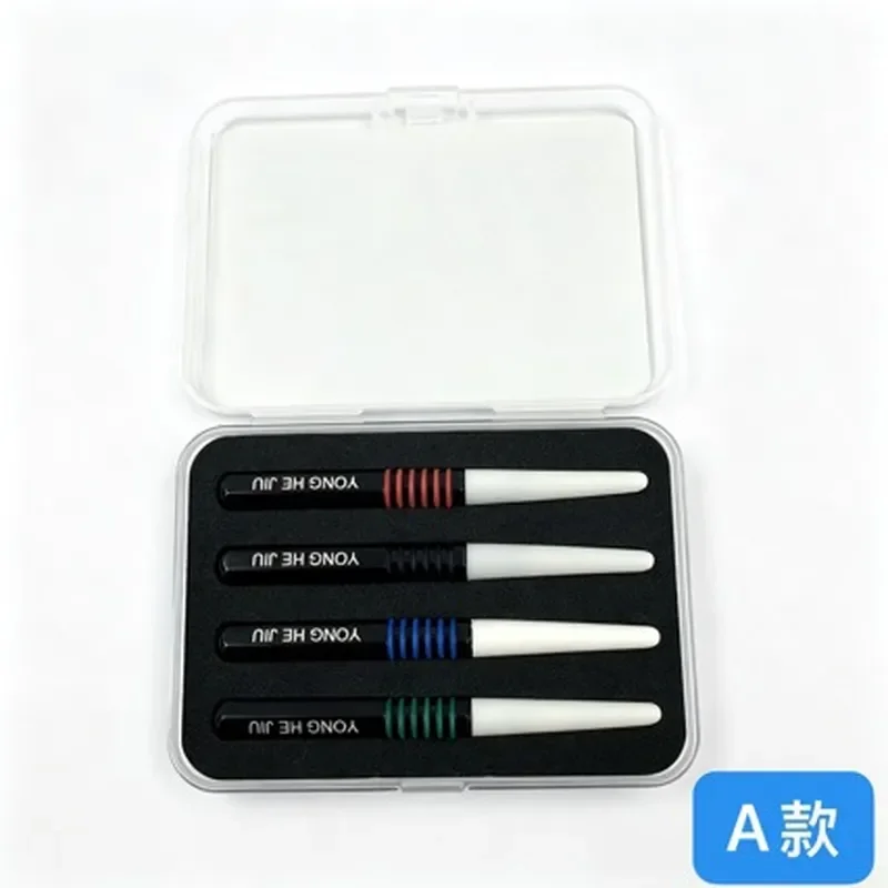 4pcs Watch Oil Pen Repair Tool Aluminum Handle Maintenance Kit for Clock Precision Instrument Lubrication Application