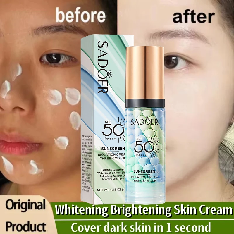 

Sunscreen Isolation Cream 3 colours SPF50+ Isolation Makeup Sun Cream Uv Blocking Moisturizing Waterproof Protector Solar Cream