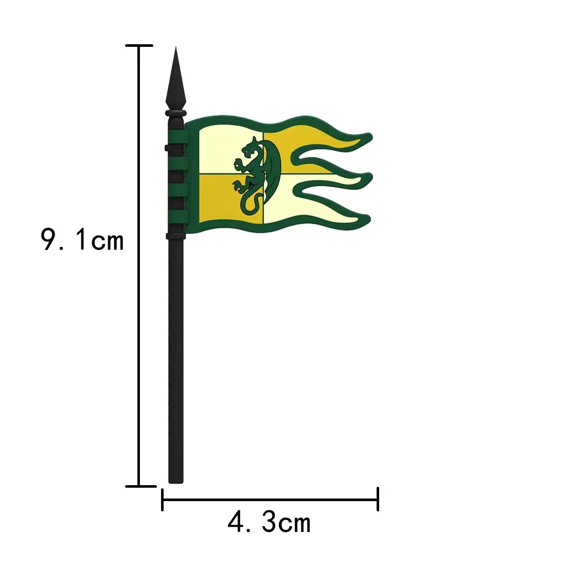 MOC Medieval Castle Knights Flag Building Blocks Green Dragon Soldiers Accessories Lion Eagle Army Bricks Toys Kids Gift
