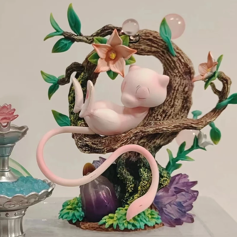 15cm Pokemon Mewtwo Anime Figure Gk Cute Mew Luminescent Manga Statue Pvc Action Figurine Collectible Model Toy Gift