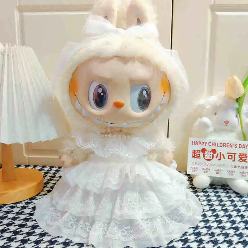 38cm labubu roupas boneca primavera bonito traje terno vestido de bebê vestido de casamento terno bonito decorativo roupas pequenas