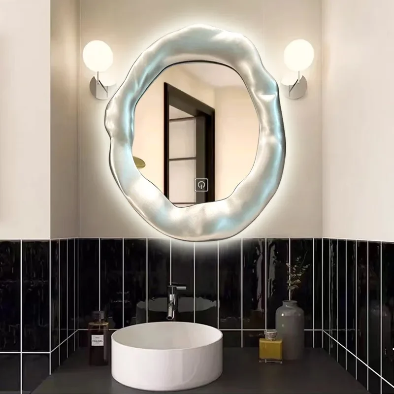 Creative Wall Mount Mirror Bathroom Modern Princess Huge Mirrors Bedroom Gift Crafts Irregular Decorazioni Casa Home Furniture