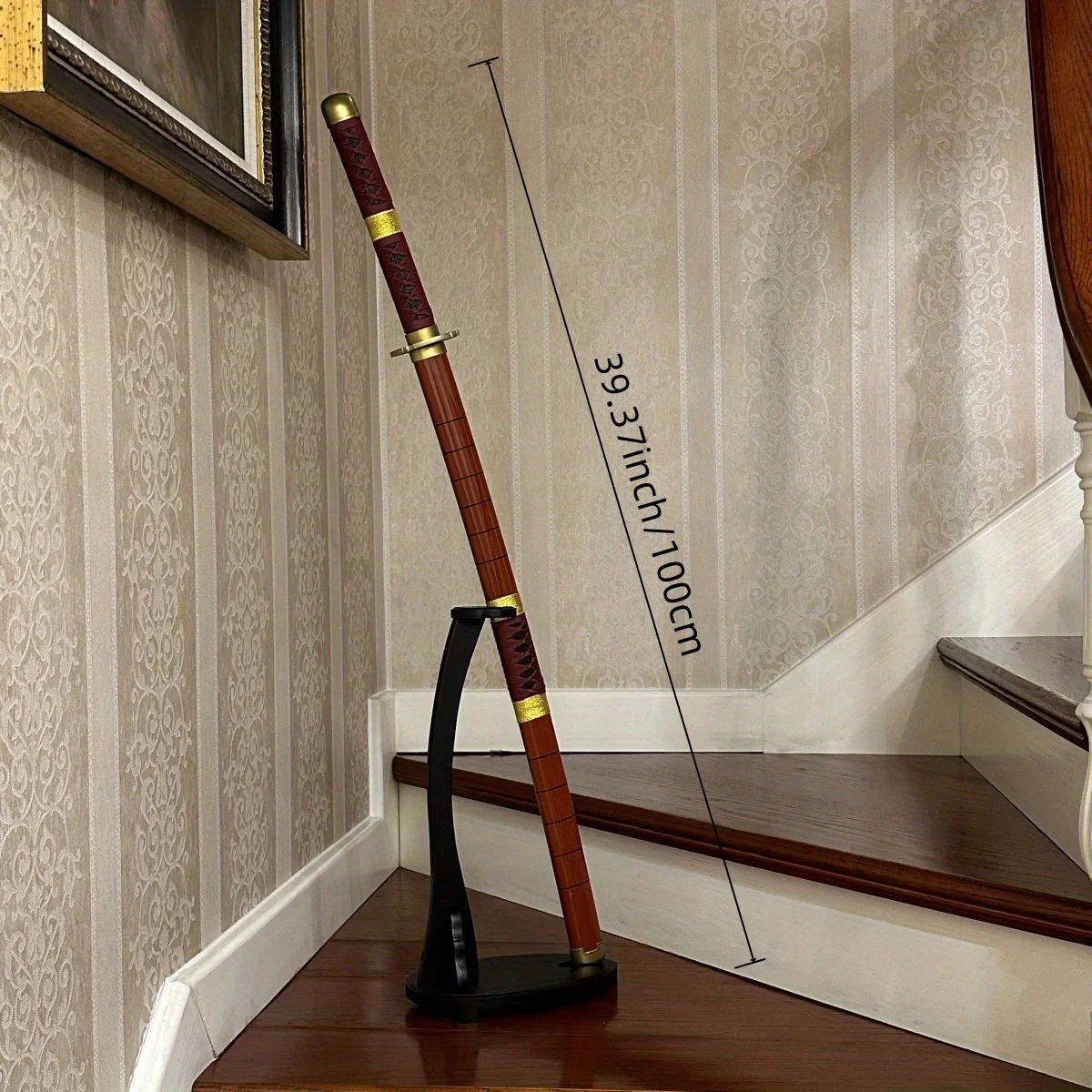 39.3inch Roronoa Zoro Wooden Katana Sword Japanese Katana Sabre Ninja Knife Original Samurai Sabre Cosplay Accessories Prop Toy