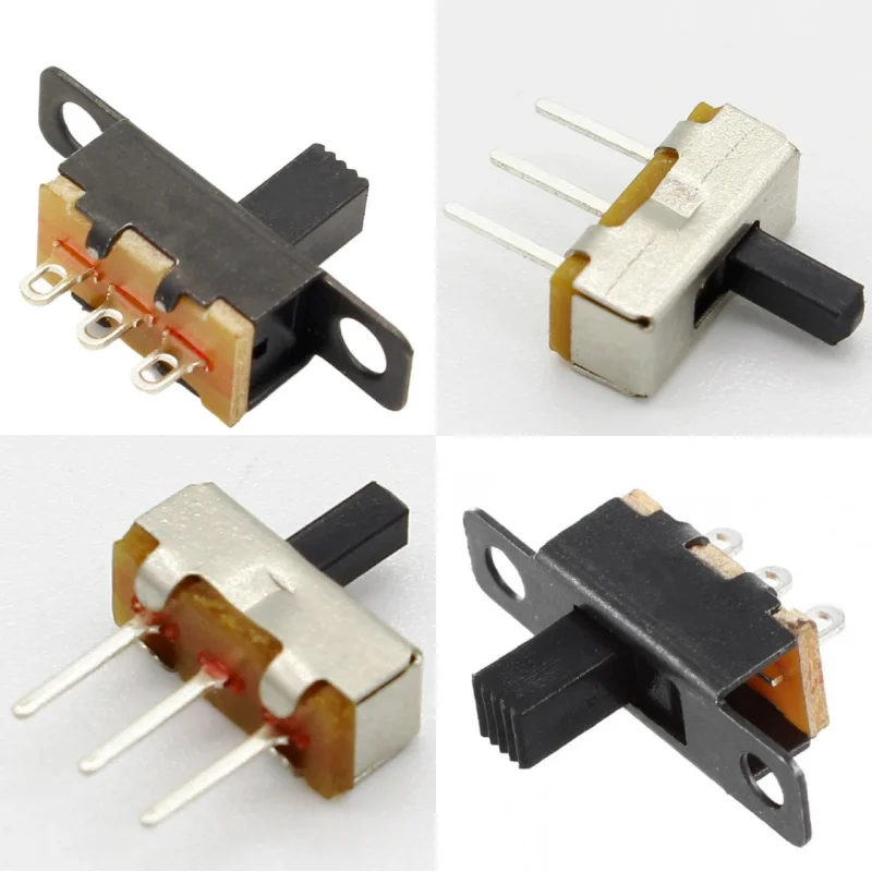 10PCS Slide Switch Micro-power Toggle Switch Single and Double-row Direct-inserted Horizontal Sliding Second Gear Third Gear