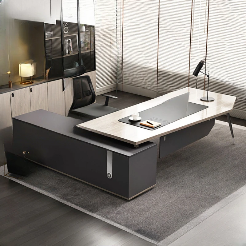 

Executive Office Desk L Shaped Conference Legs Standing Organizers Computer Desks European Mid Century Mesa Escritorio Furniture