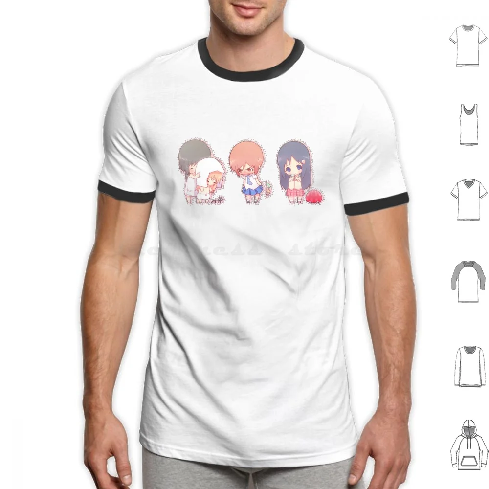 Chibi Nichijou-Yuuko , Mio And Mai T Shirt Big Size 100% Cotton Nichijou Yuukos Nezumi Sakamoto Nichijou Obk Obake Nichijou