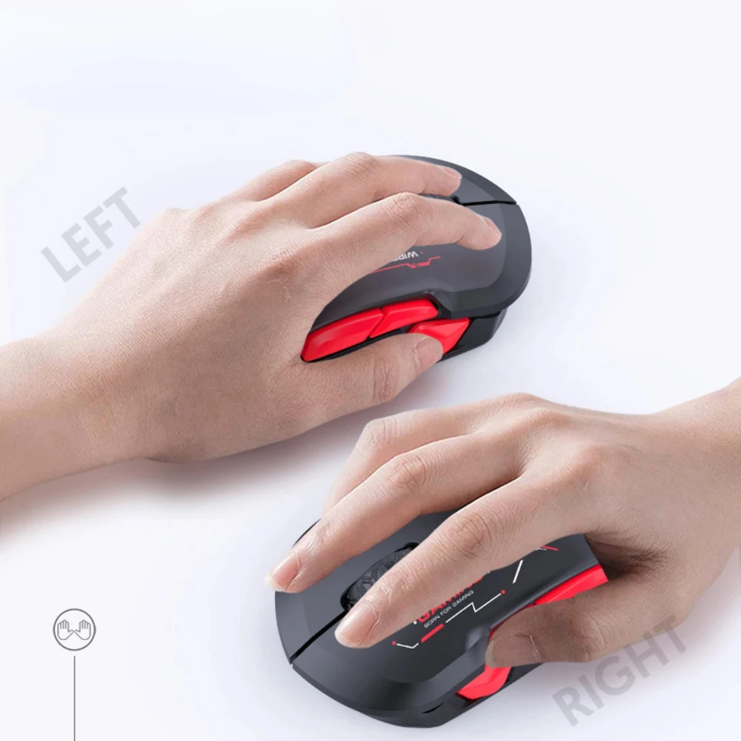 10000DPI Wireless Rechargeable Gaming Mouse with 10 Programmable Keys