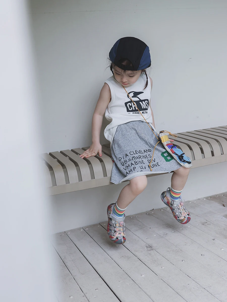 the Mount Space Kids Skirt Spring Summer New Style Sport Casual Baby Girl Half-length Skirt Standard Fit Machine Washable Bre...