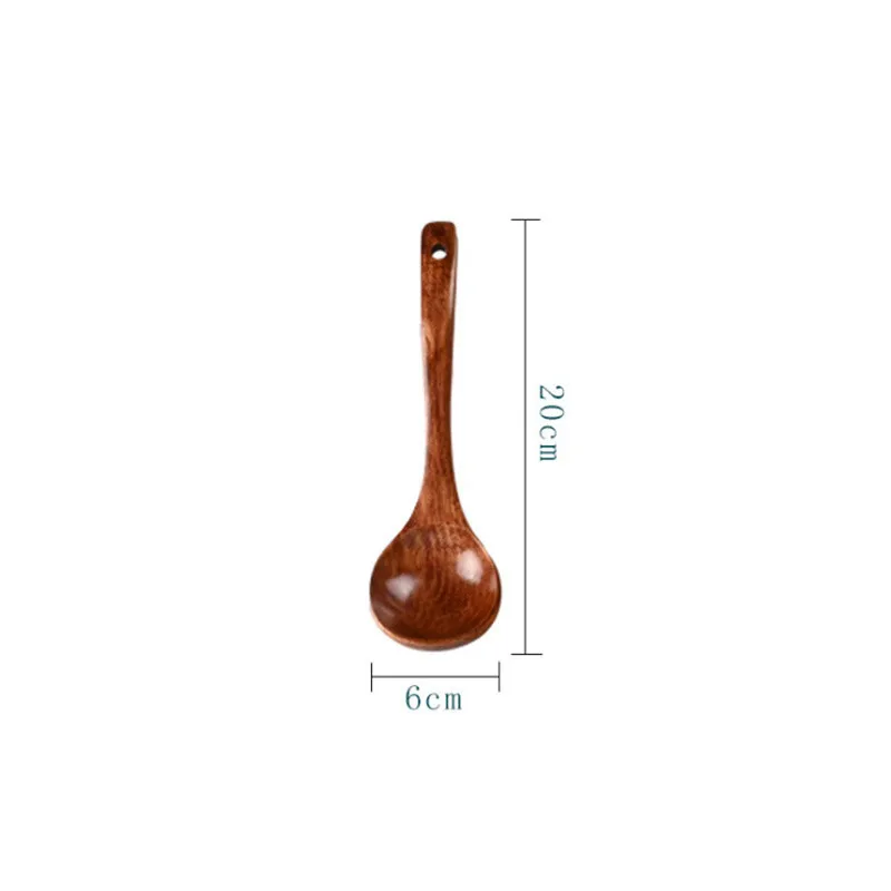 Kemu cucchiaio da minestra cucina padella antiaderente stoviglie cucchiaio da cucina in legno secondario forniture per la tavola accessori da cucina