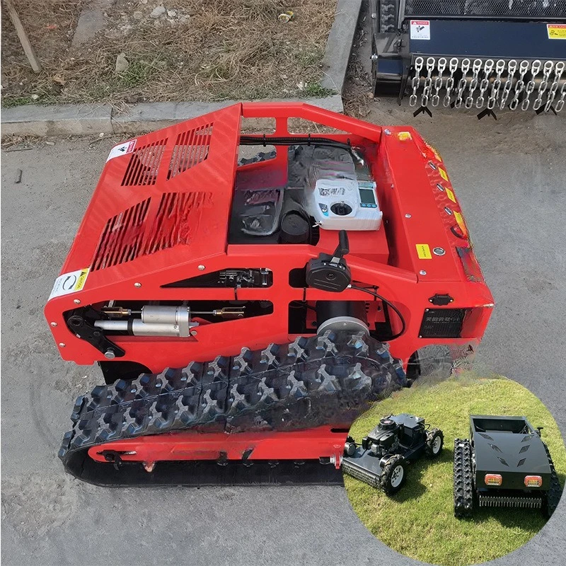 Automatic crawler lawn mower, remote control wasteland garden reclamation and pruning machine