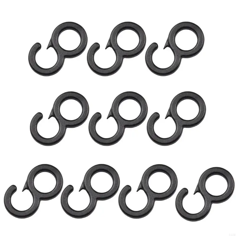 F68F 10Pcs Clip Tail Hook Outdoor Camping Light Plastic Canopy Tarp Fixed Hook Hiking Camping Tent Hanging Hook
