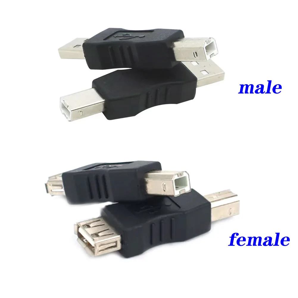 50 Stück USB 2.0 A-Typ-Stecker und Buchse auf B-Stecker, geeignet für USB-Drucker mit einem quadratischen gemeinsamen Übertragungsanschluss