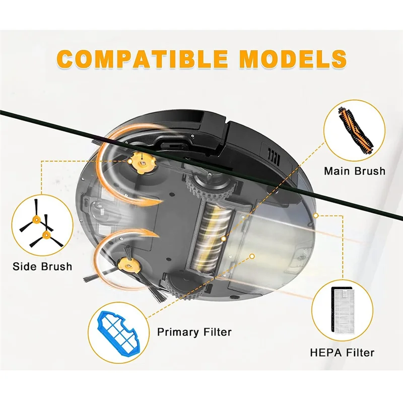AB43-Ecovacs Deebot N79 N79S DN622 500 N79W N79SE Yeedi K600 K700 액세서리 키트 필터 브러쉬용 교체 부품