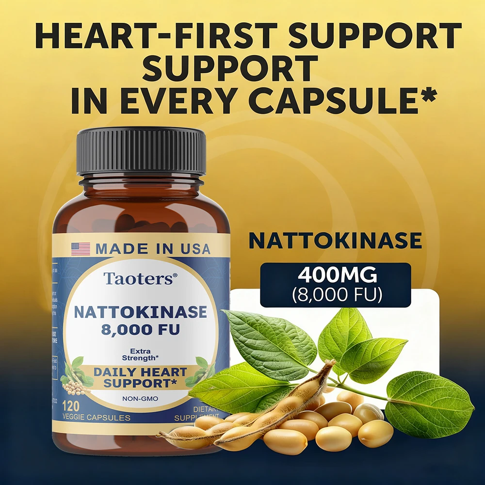 كبسولات مكملات Nattokinase 8,000 FU، تساعد على تنظيف الأوعية الدموية، وتمنع ارتفاع ضغط الدم، وتحسين صحة الأوعية الدموية