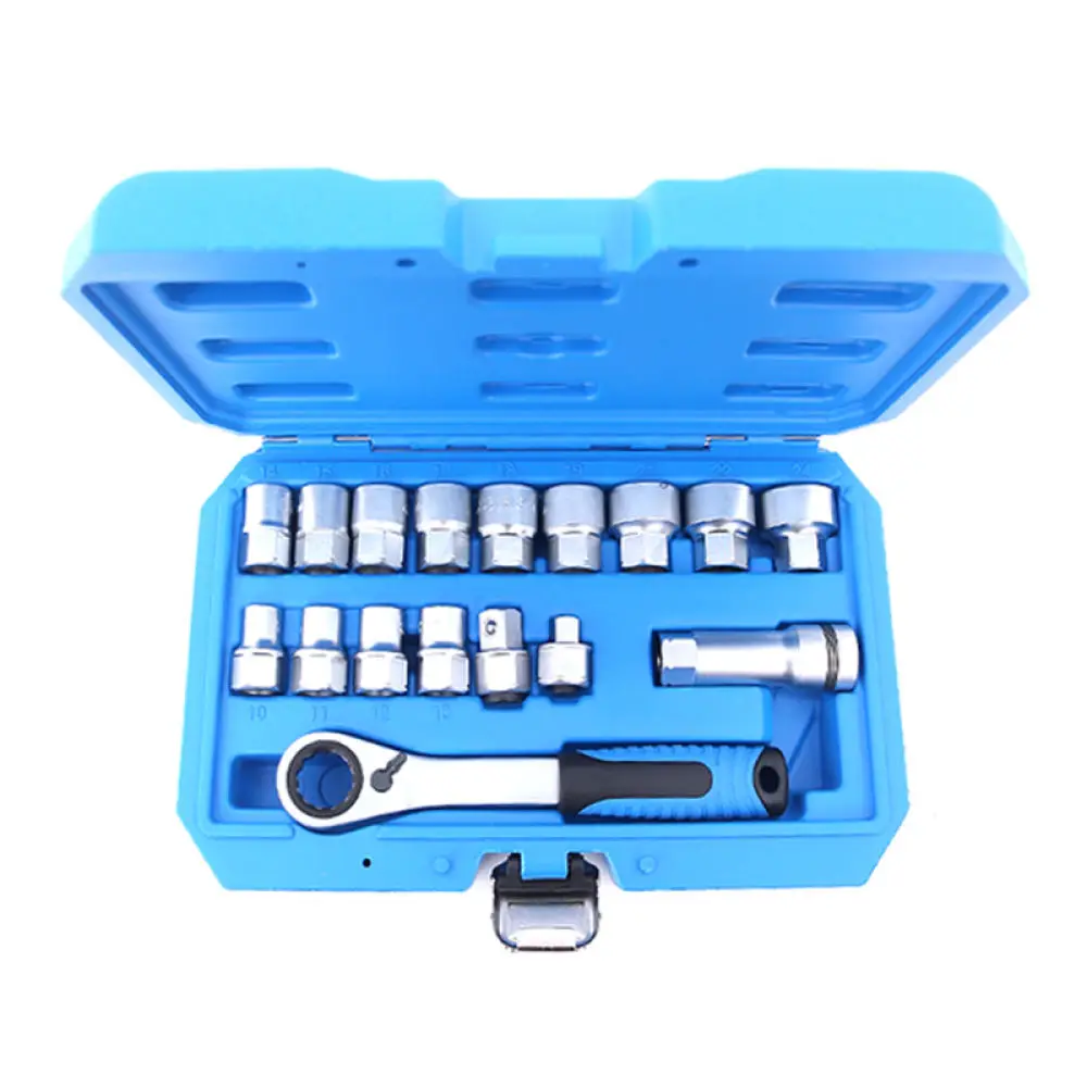 Professional Pass Through Socket Wrench Set Universal Mechanical Repair Tools Automotive Hardware Gear Spanner Kit Durable