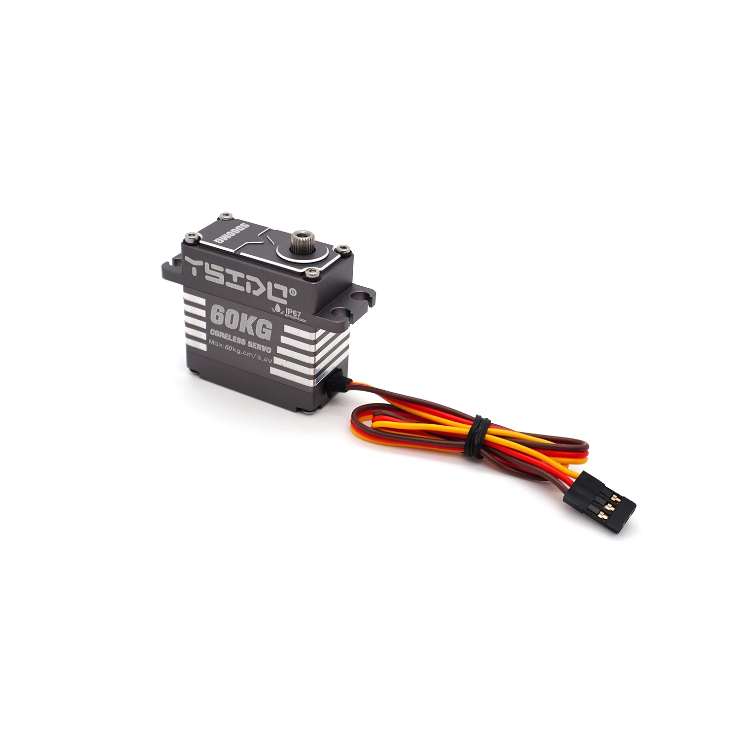 YSIDO 방수 60kg 모터 서보 4.8-8.4V 디지털 서보 브러시리스 올 메탈 서보 모터 1/8 1/10 RC 크롤러 자동차 로봇용